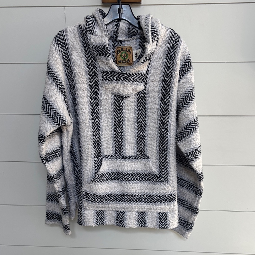 Monochrome Striped Men's Hoodie